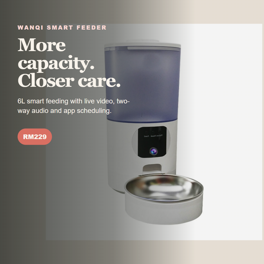 WANQI 6L Smart Camera Pet Feeder