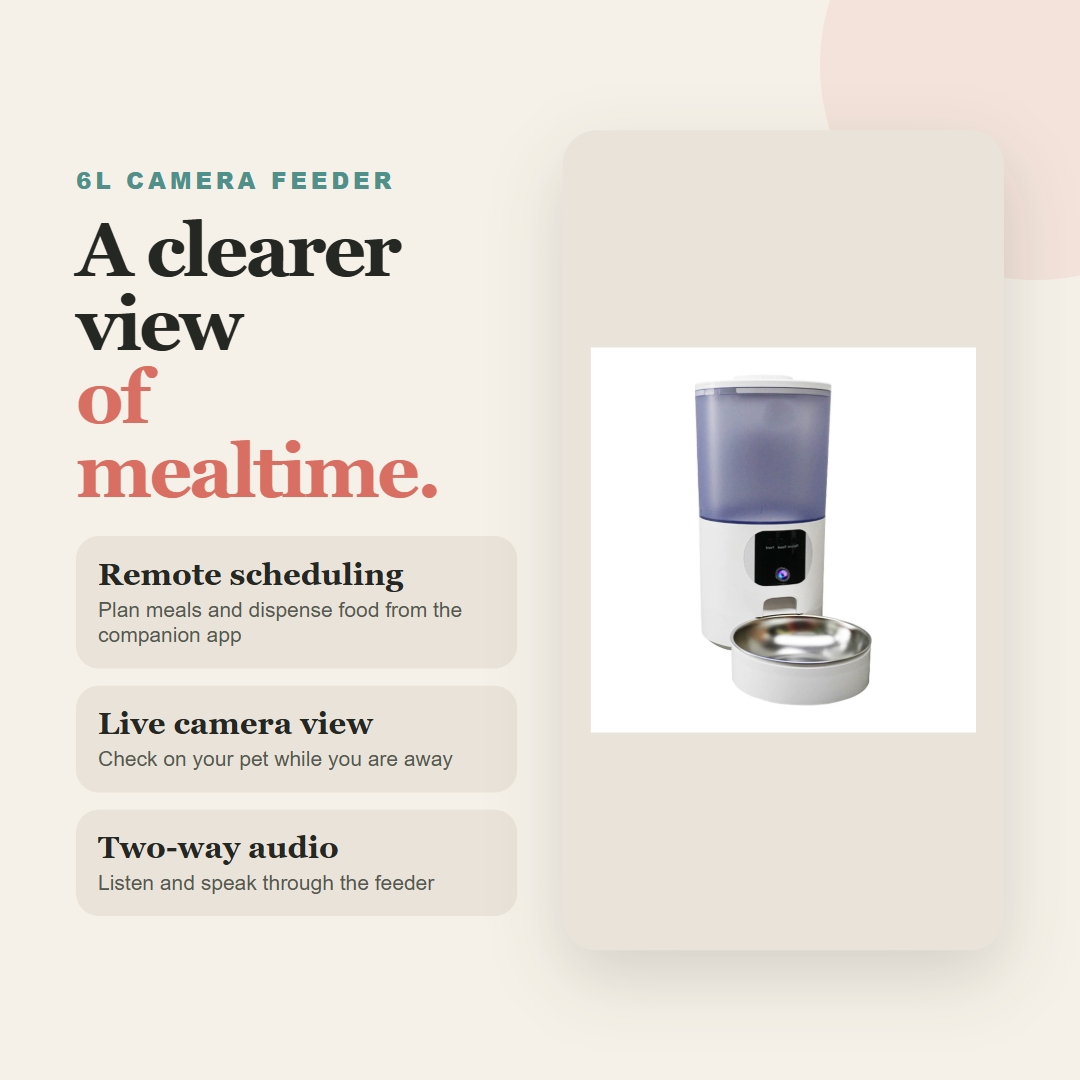 WANQI 6L Smart Camera Pet Feeder
