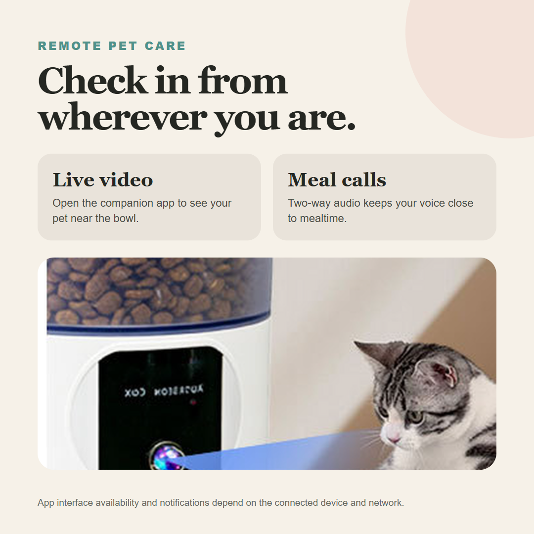 WANQI 6L Smart Camera Pet Feeder
